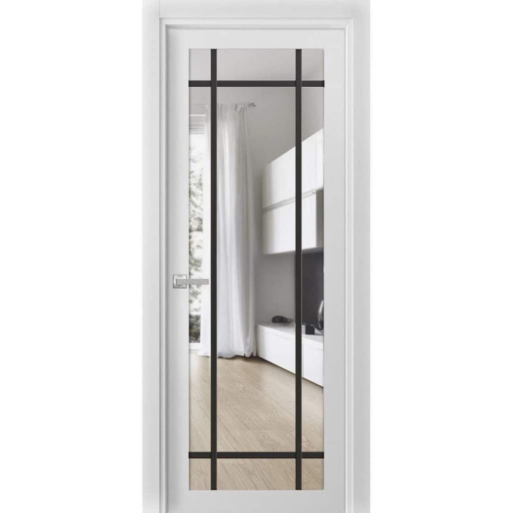 Solid French Door 18x80 Lucia 2266 White Silk| Bathroom