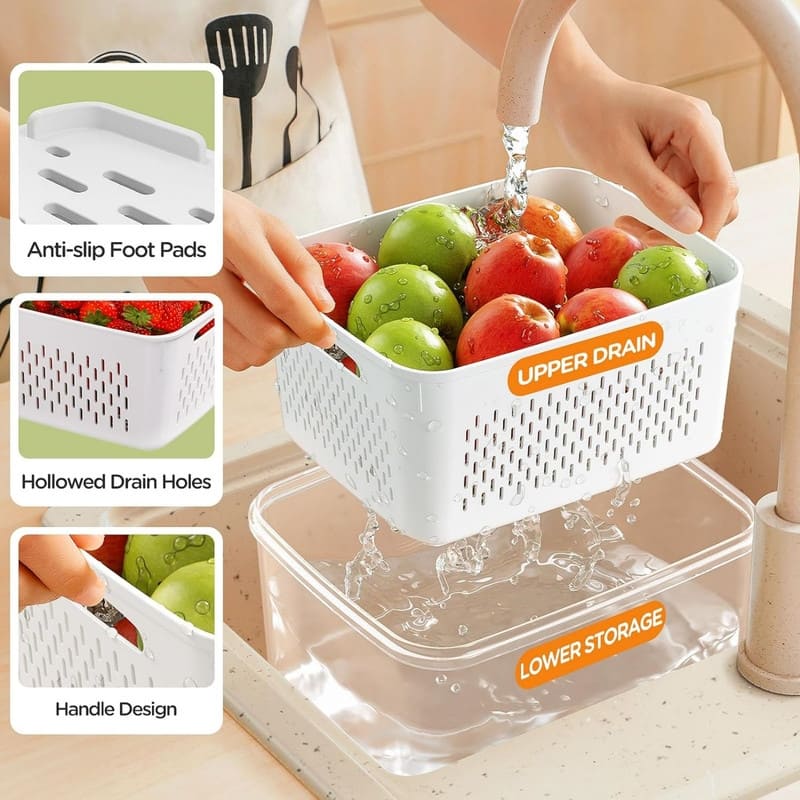 4Pack Fruit Storage Containers for Fridge On Sale Bed Bath