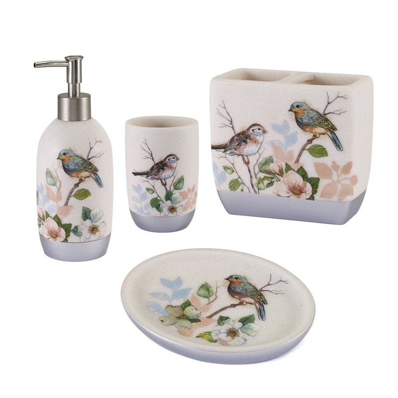 Avanti Love Nest 4 Pc Bath Accessory Set Multicolor On Sale