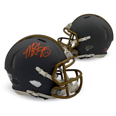 Myles Garrett Autographed Cleveland Browns Signed Football Slate Mini Helmet Beckett COA - 8' x 11'