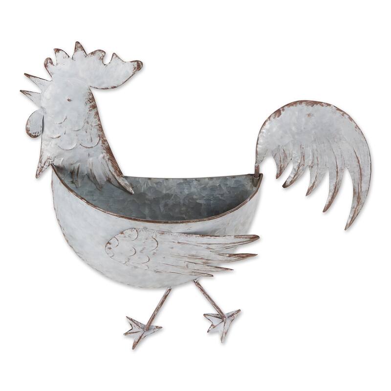 DII Galvanized Wall Planter - Rooster