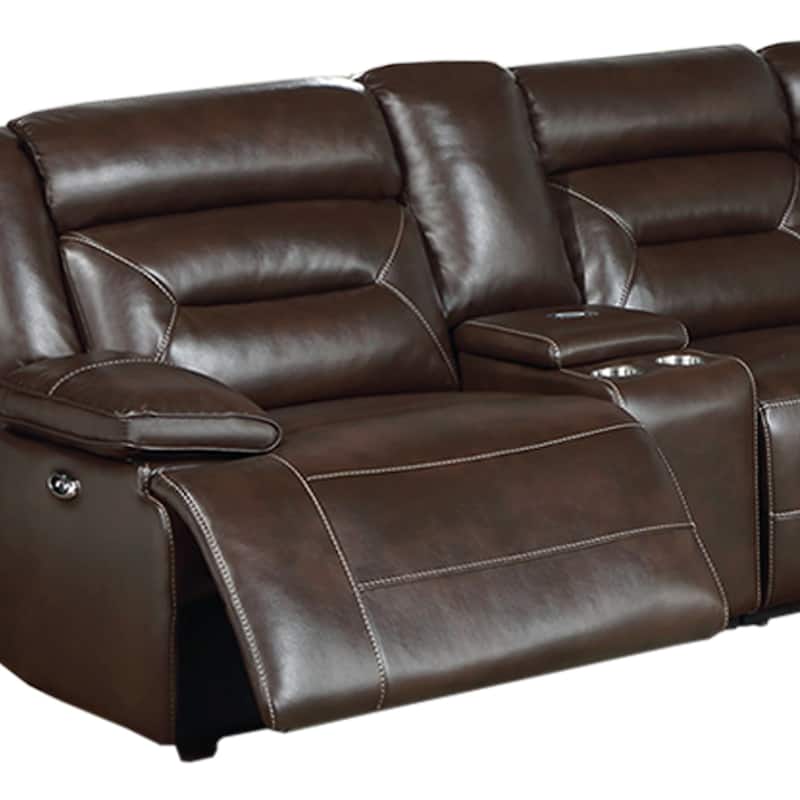 3-Piece Gel Leatherette Upholstered Reclining Sectional