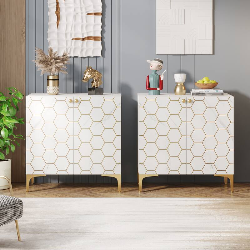 63'' Modern Accent Storage Cabinet with Metal Legs for Living Room Bedroom Kitchen Dining Room