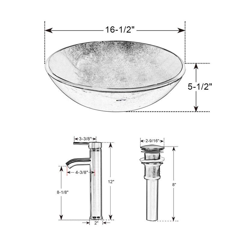 48" Bathroom Vanity Set Organizer Top Vessel Sink W/ Faucet Drain Cabinet Combo