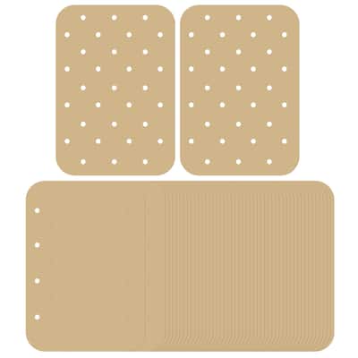 Air Fryer Parchment Paper Liners, 50pcs Non Stick Baking Paper,Brown - Brown