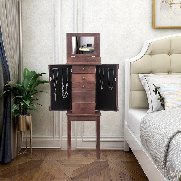 Free standing outlet jewelry armoire