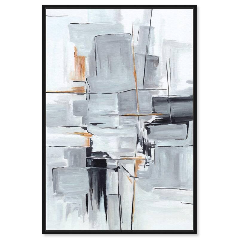 Elegant Grey Shades I Canvas by Art Remedy - 24" x 36" - Black