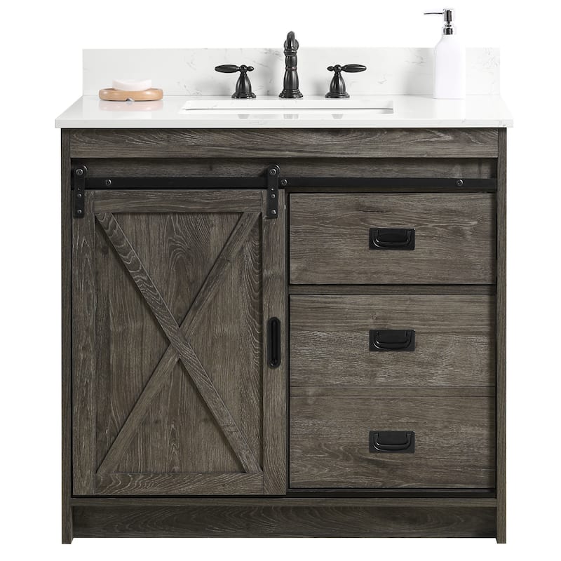 Sudio Design Bathroom Vanity Rafter Collection - 36" Single Sink - Charcoal Gray