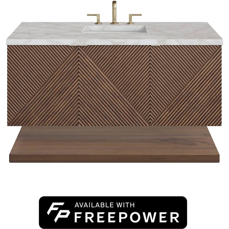 James Martin Vanities D200-V48-FVSL Marcello 48" Wall Mounted Single - Chestnut - Wood Finish