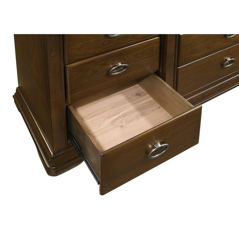 Garland 11-drawer Bedroom Dresser with Mirror Brown Cherry