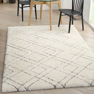 Nourison Luxurious Shag Ultra Plush Pile Abstract Geometric Area Rug