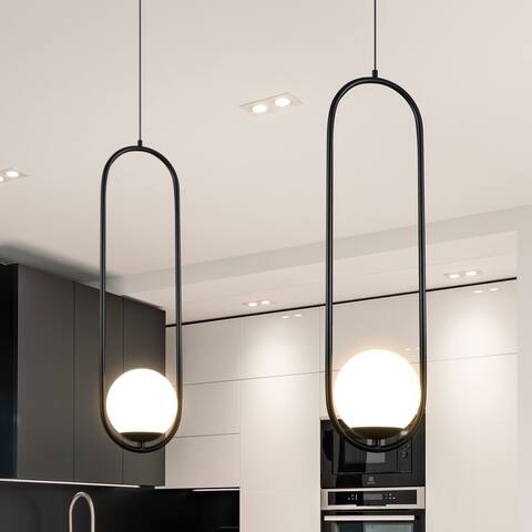 VONN Lighting Capri VCP2105BL 7" ETL Certified Integrated LED Pendant Lighting Fixture with Glass Shade