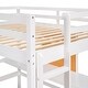 preview thumbnail 12 of 12, Multifunctional Design Loft Bed with Built-in Writing Desk and Shelves, Efficient space, Full size, White