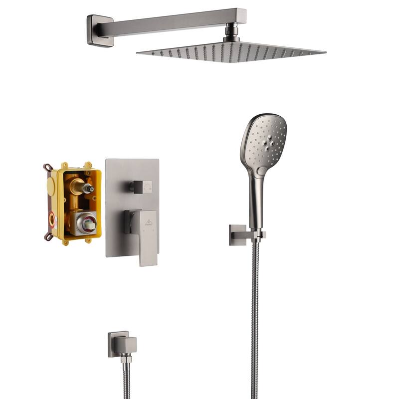 2 Function 10-inch Wall Mounted Dual Shower Heads Shower System