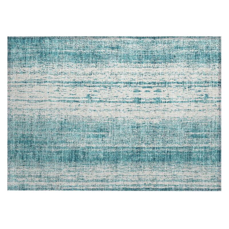 Machine Washable Indoor/ Outdoor Chantille Stripes Ombre Rug
