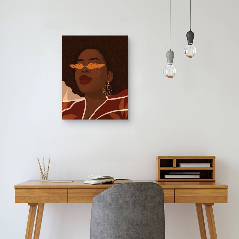 Girl On Fire by Princella Canvas Art Print