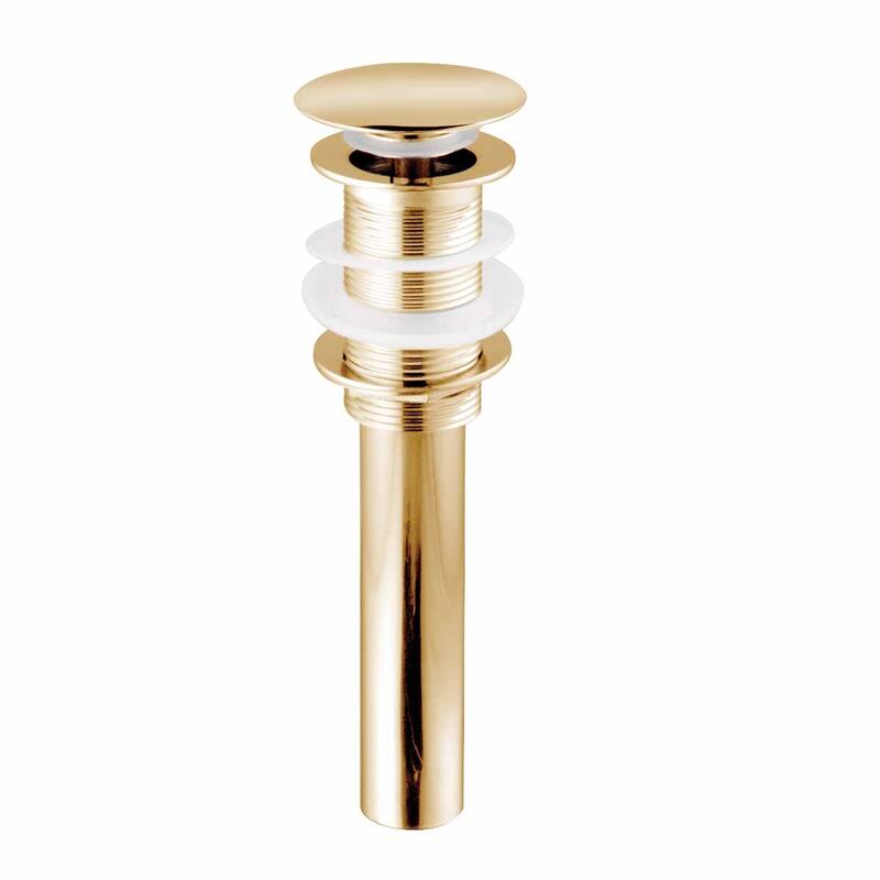 Oversized Pop-up Sink Drain Glass Vessel Sink Brass PVD Renovators Supply