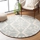preview thumbnail 90 of 147, SAFAVIEH Handmade Wyndham Zvonka Modern Wool Rug 5' Round - Grey/Ivory - Round
