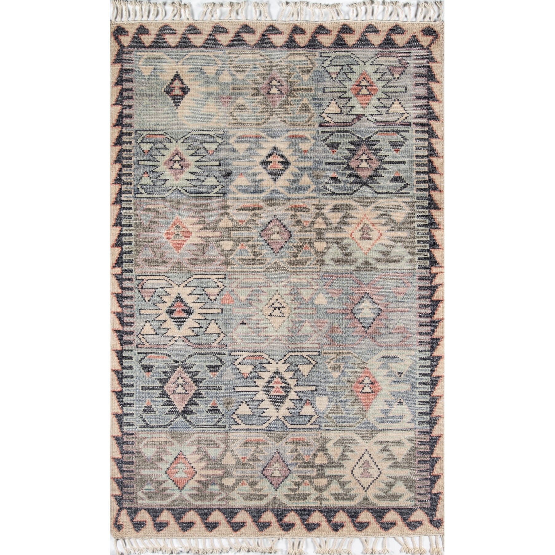 Momeni Nomad Hand Knotted Wool Rug 9x12 - Traditional