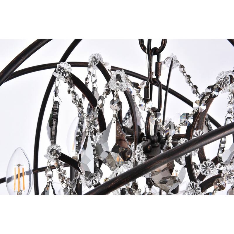 Royce Edge 6 light Dark Bronze Chandelier