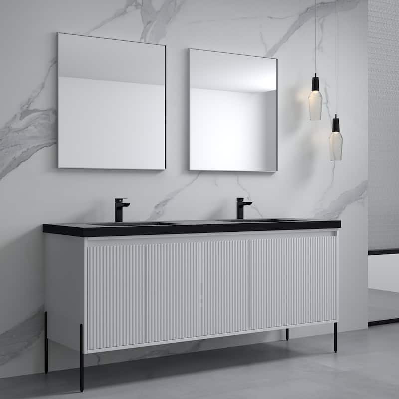 Ripple 72" Double Bathroom Vanity Set