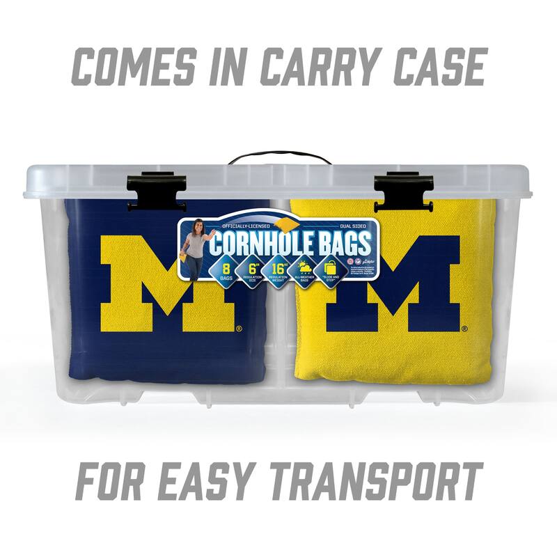 Michigan Wolverines NCAA Dual Sided Pro Stop & Slide Cornhole Bags
