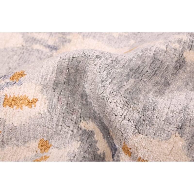 ECARPETGALLERY Hand-knotted Legacy Grey Silk Rug - 6'6 x 9'8