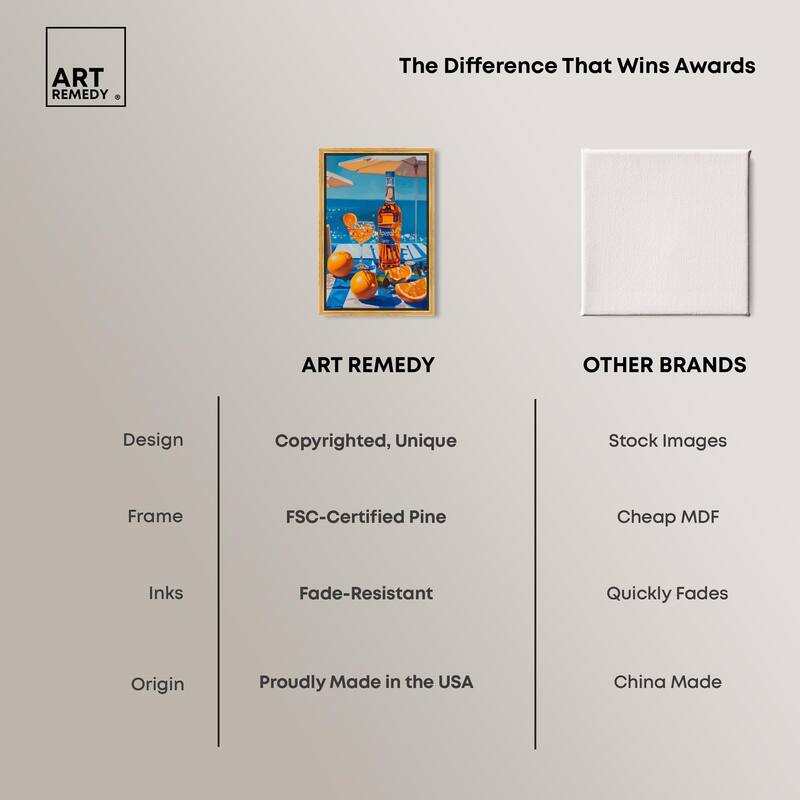 Coastal Aperol Canvas by Art Remedy