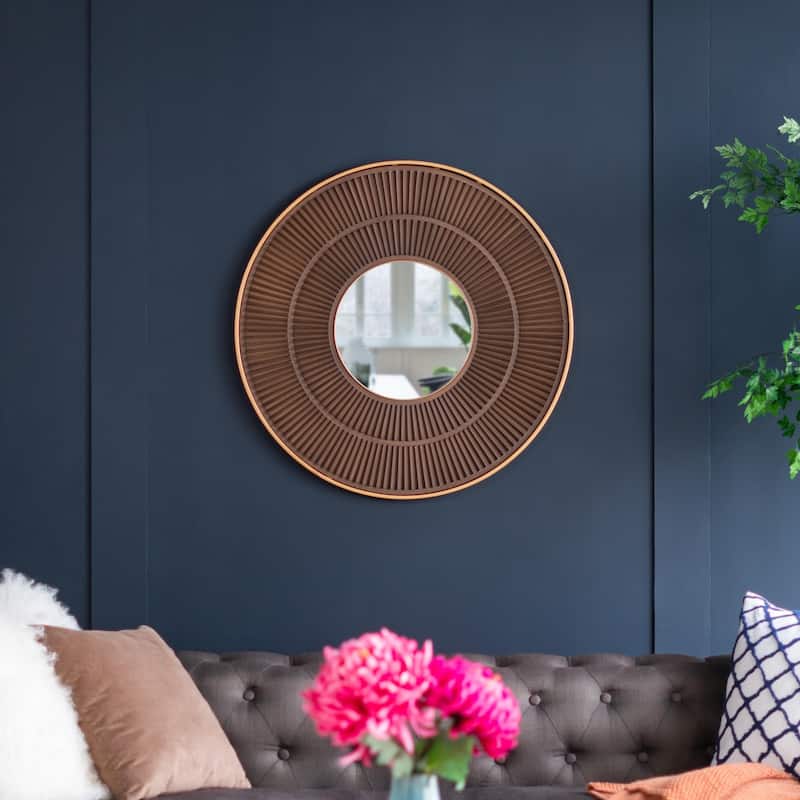 Artistic Style Round Mirror for Living Room