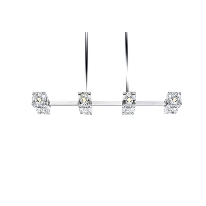 Elegant Lighting LD920D30 Lyra 8 Light 30" Wide Linear Pendant