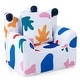 preview thumbnail 8 of 6, Kids Sofa Chair Foam Filled Armchair Dinosaur Toddler Couch w/ Pillow Blue+White