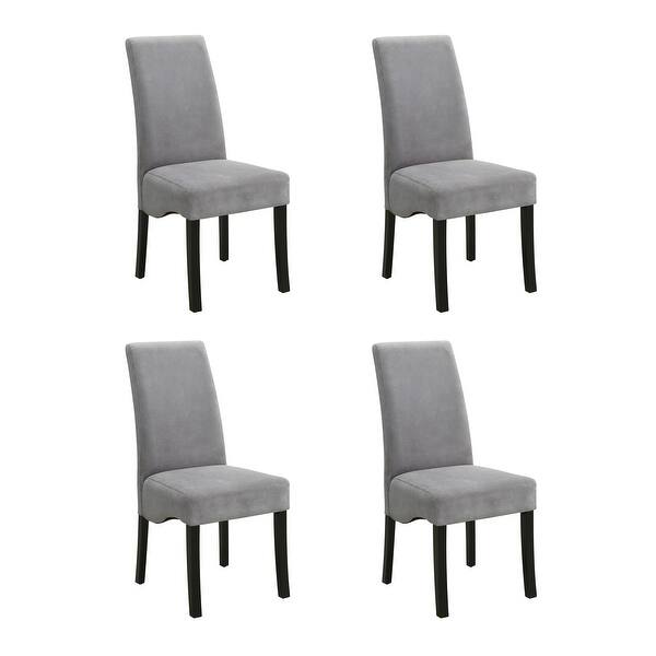 Ferrelo Grey and Black Upholstery Dining Chairs (Set of 4) Bed Bath