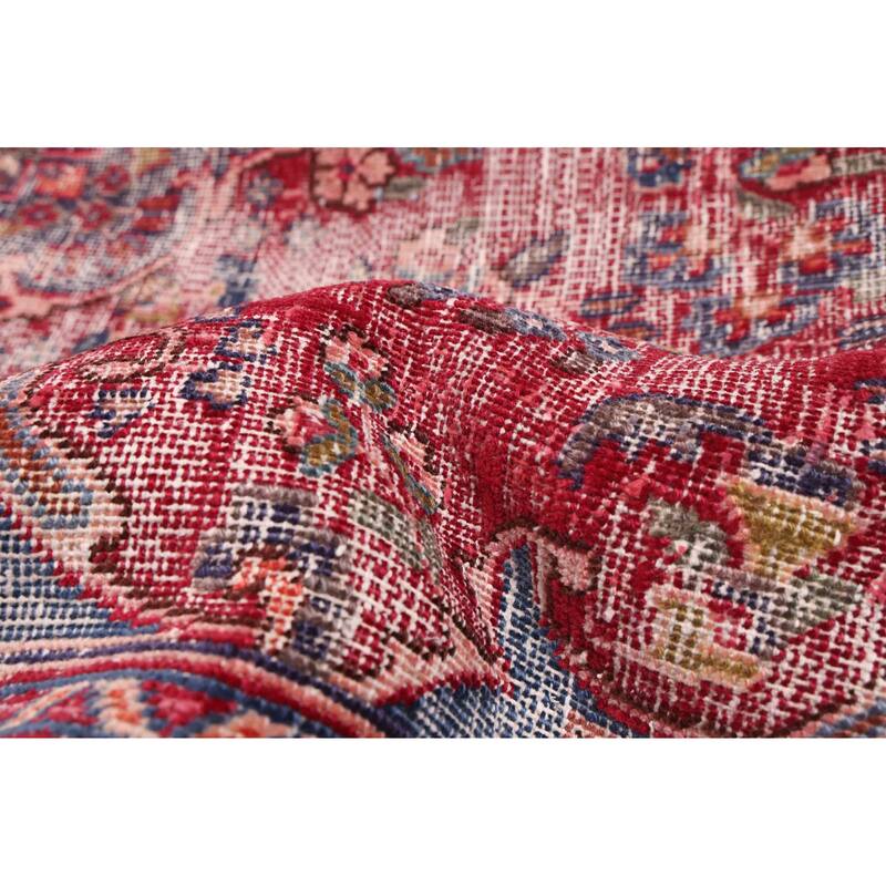 ECARPETGALLERY Hand-knotted Antalya Vintage Dark Red Wool Rug - 6'4 x 9'8