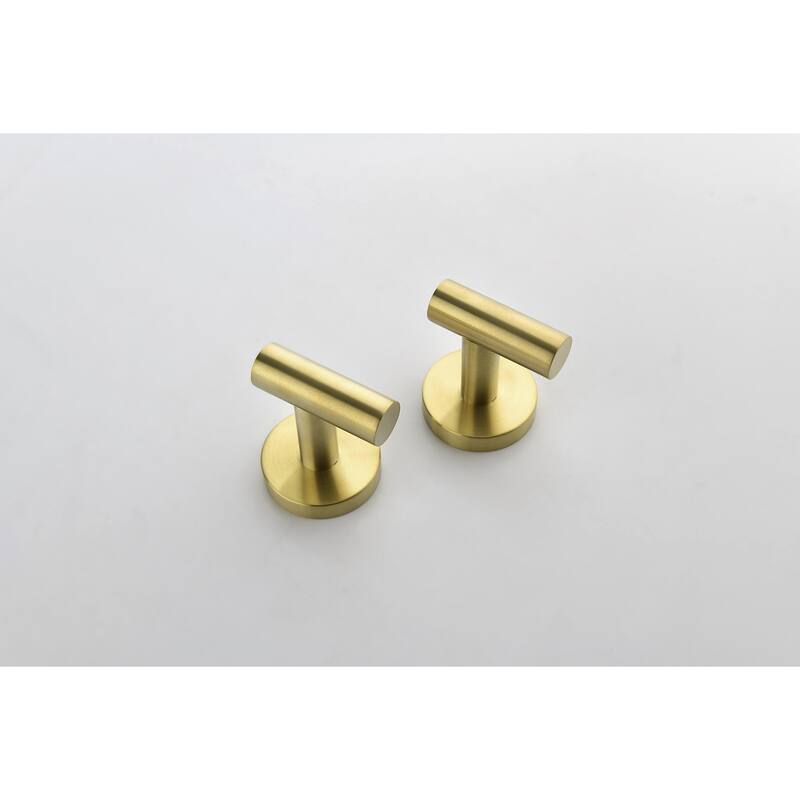9 Piece Stainless Steel Bathroom Towel Rack Set Wall Mount - Brushed Gold