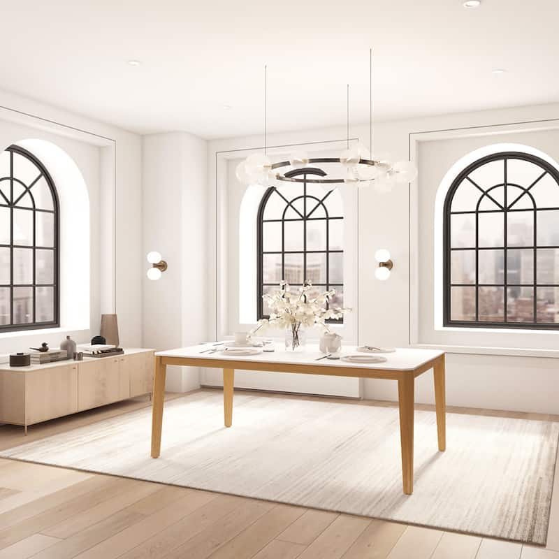 Midtown Concept Paleeu Indoor Dining Set - Black Chairs