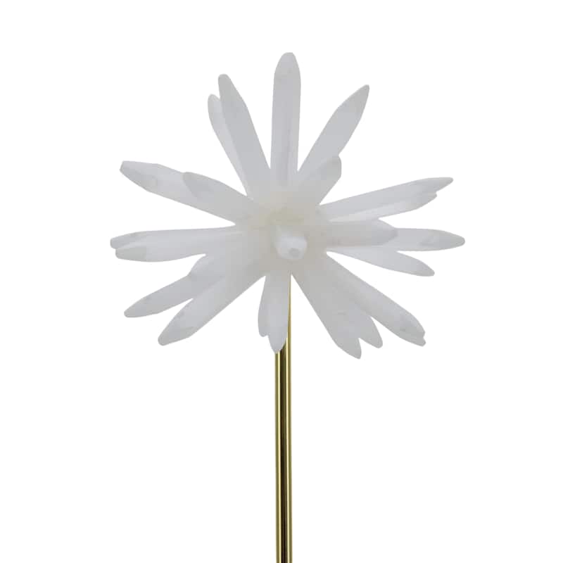 Stone and Marble Starburst Decorative Object with Geometric Base