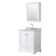 Option White / White Carrara Marble Top / Polished Chrome