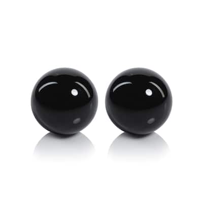 Noyon Crystal Glass Fill Decorative Balls, Set of 2