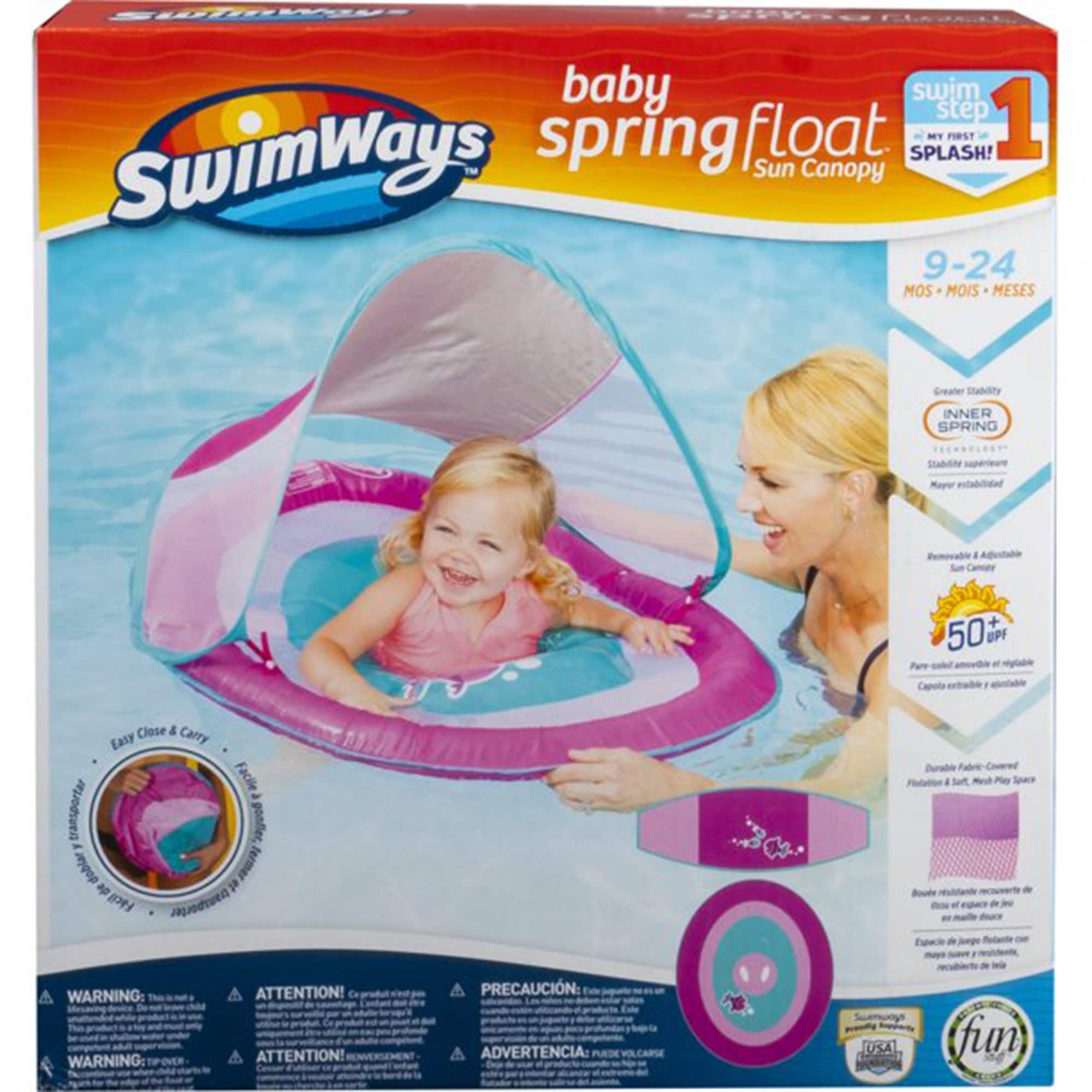 Swimways sun shade spring float in hibiscus top