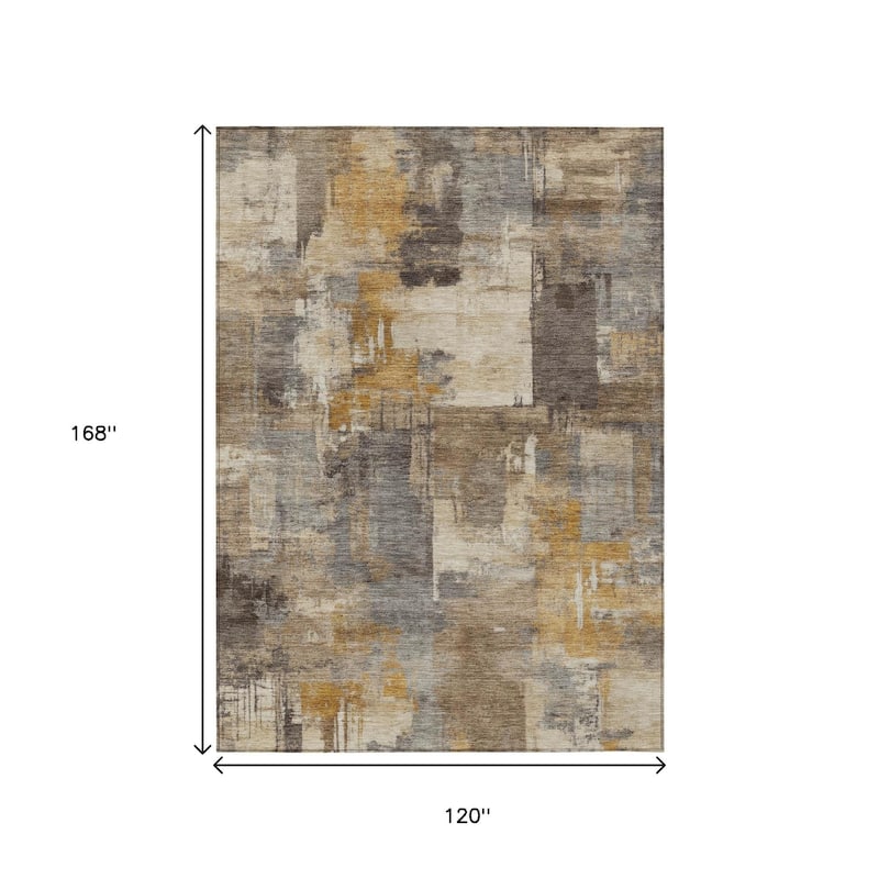 HomeRoots Abstract Transitional Rectangle Outdoor Rug