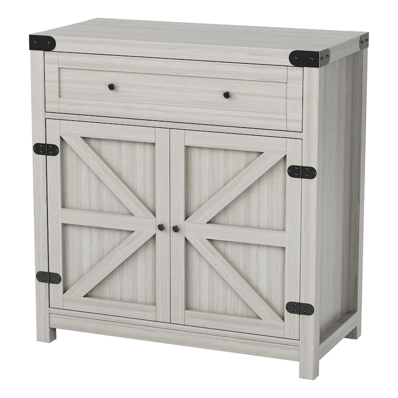 Furniwell Storage Cabinet Modern Farmhouse Kitchen Sideboard