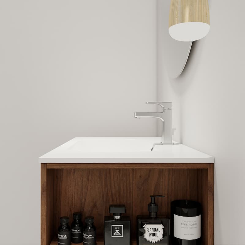 Malwee 30"/36" Floating Bathroom Vanity, Wall Mounted Bathroom Vanity with Sink,Soft Close Drawers and Side Adjustable Shelf