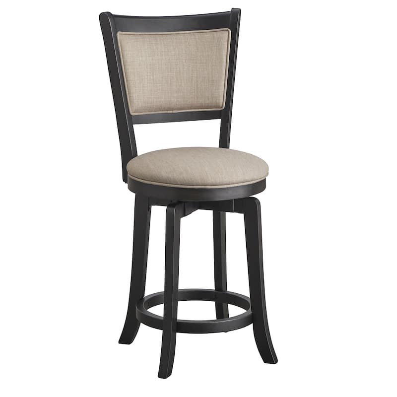 Simple Living French Country 24-inch Solid Wood Counter Height Swivel Bar Stool