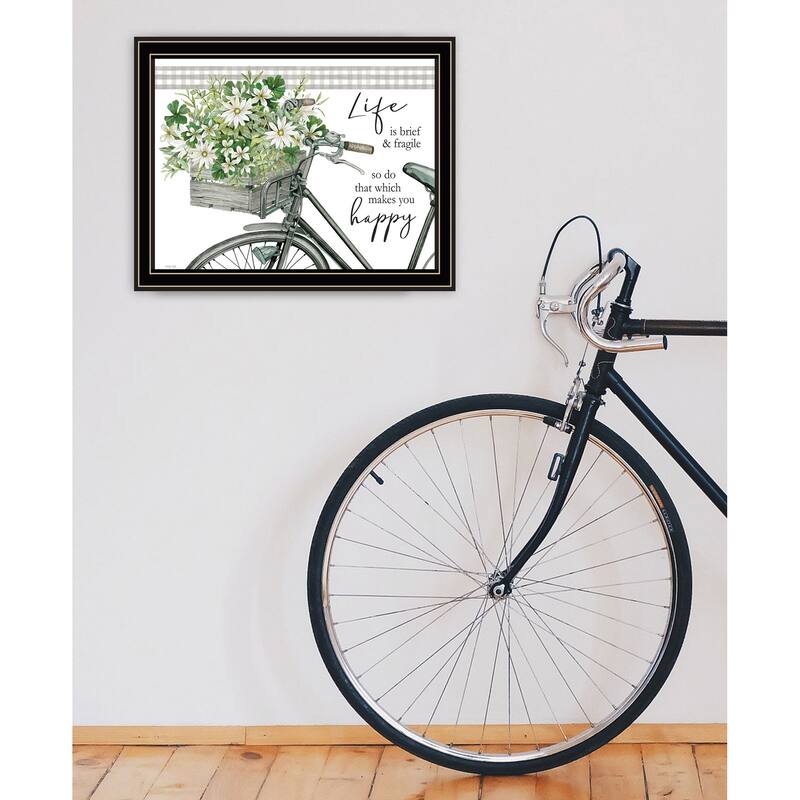 TrendyDecor4U Contemporary "DO THAT WHICH MAKES YOU HAPPY" Framed Print Wall Art