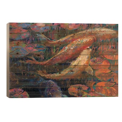 Japanese Inks Print On Wood by Iris Scott - Multi-Color