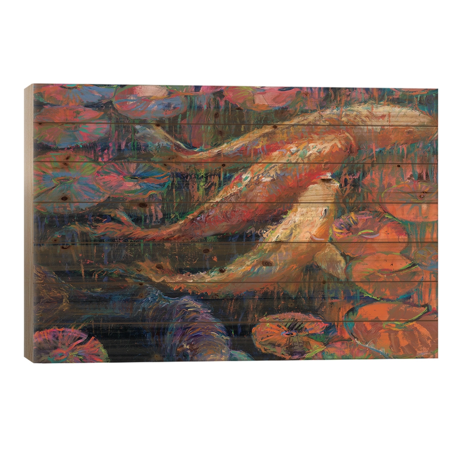 Japanese Inks Print On Wood by Iris Scott - Multi-Color