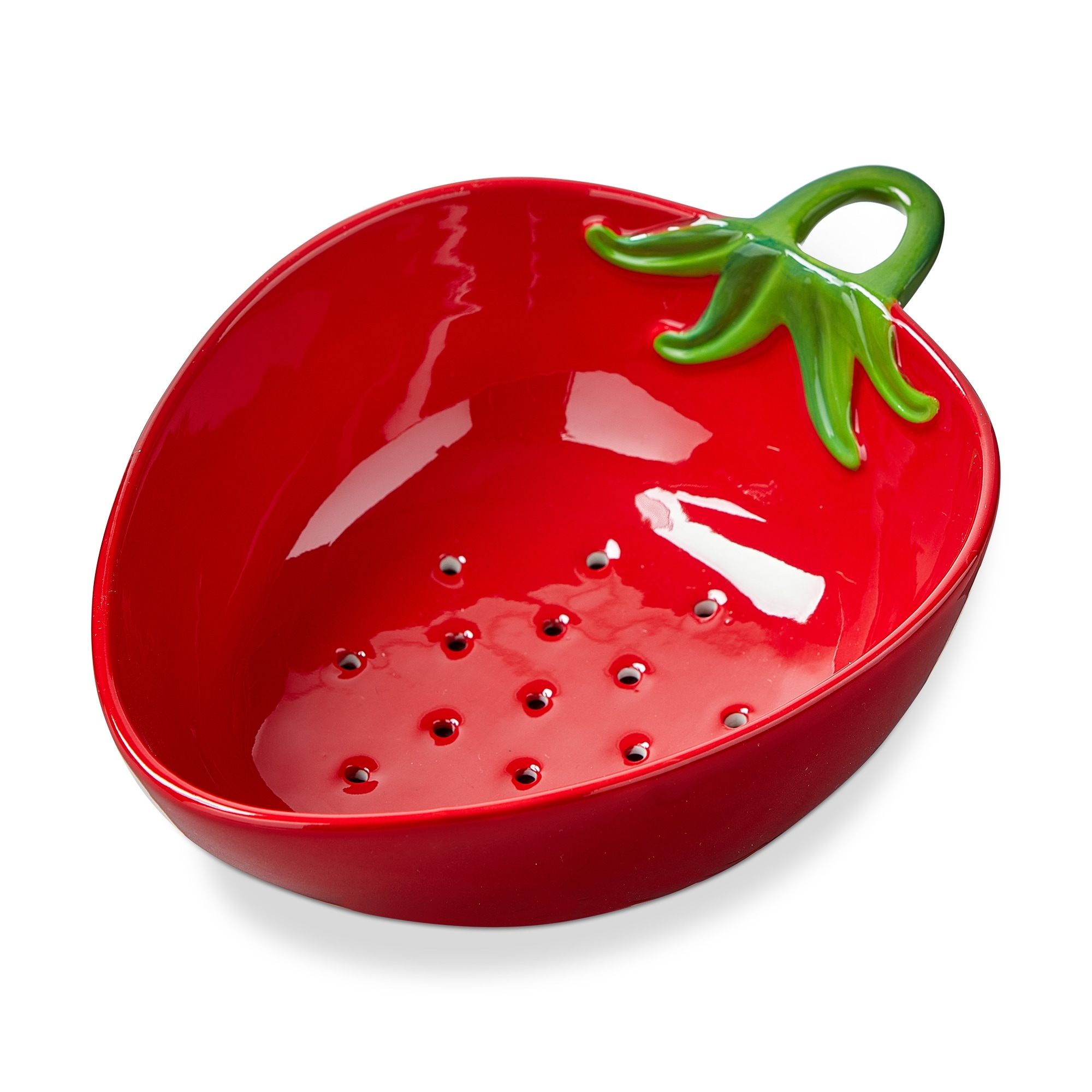 Strawberry Berry Bowl Red Multi Stoneware Summer