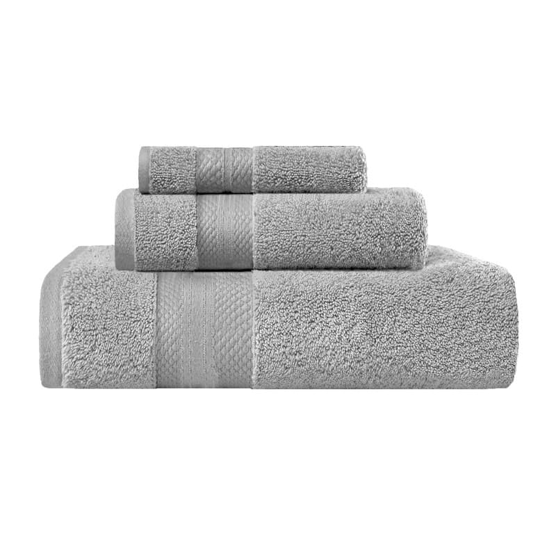 Superior Turkish Cotton 3 Piece Solid Plush Heavyweight Towel Set