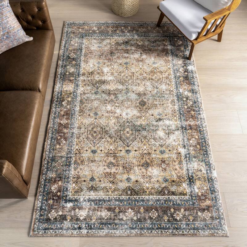 Nuloom Romona Medallion Machine Washable Area Rug