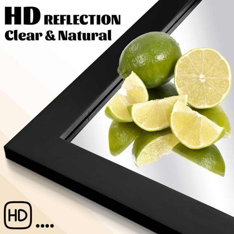 Rectangle Wood Framed Decorative Wall Mirror